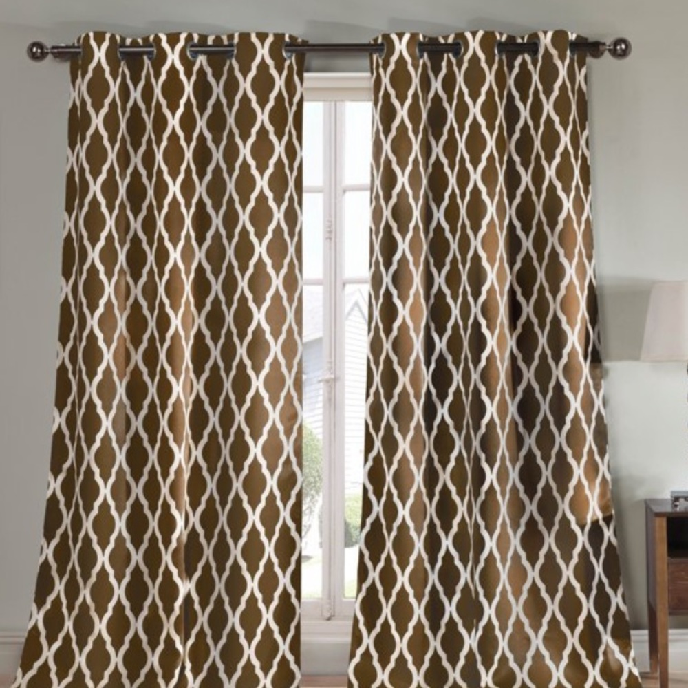 Kittattiny Geometric Blackout 365 Curtains - Package has 2 Panels of Curtains